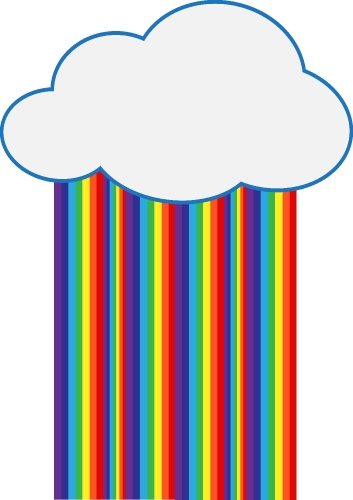 rainbow with cloud icon