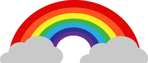 rainbow with cloud icon