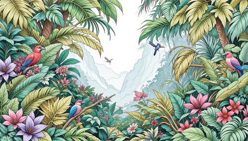 Rainforest of tropical plants Free Coloring Pages Coloring Book 22042025 (16)