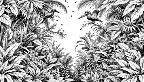 Rainforest of tropical plants Free Coloring Pages Coloring Book 22042025 (4)