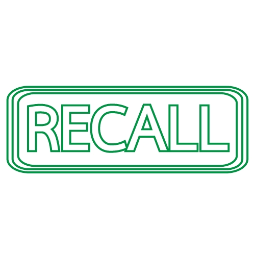 Recall stamp text 