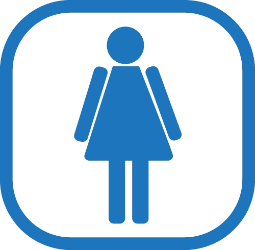 Restroom Symbol Male and Female  Icon