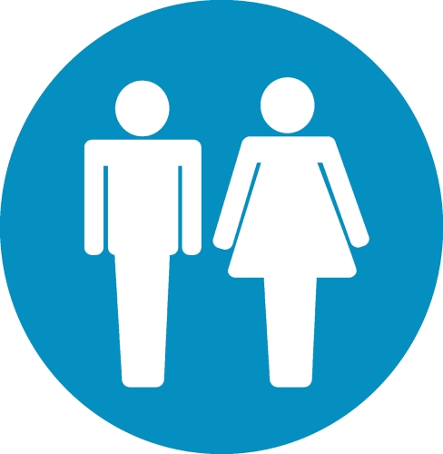 Restroom Symbol Male and Female  Icon