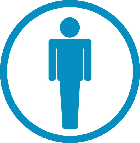 Restroom Symbol Male and Female  Icon