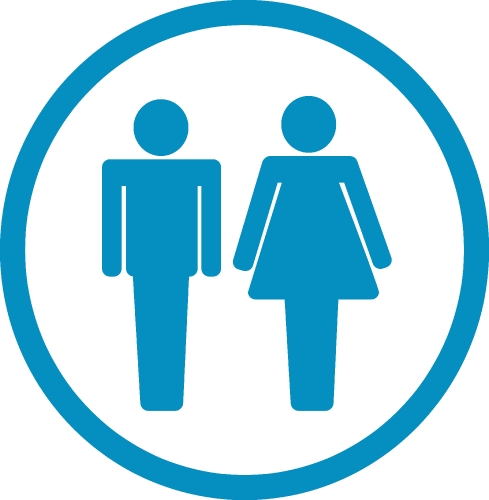 Restroom Symbol Male and Female  Icon