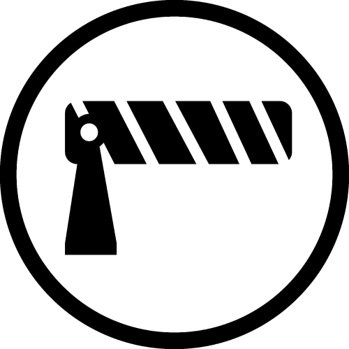 Road barrier icon sign