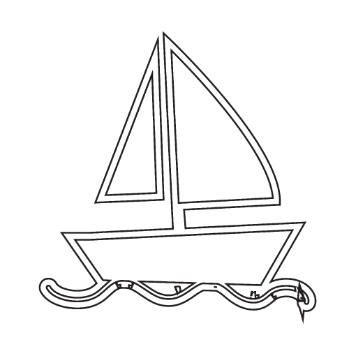 Sail boat icon 