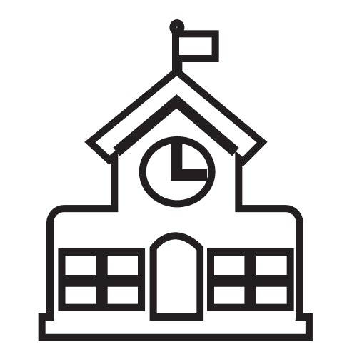 School building icon