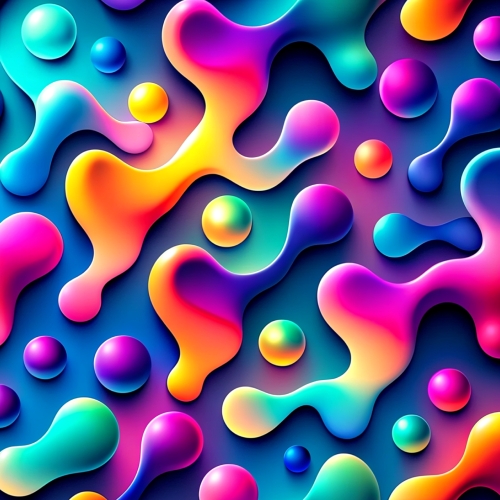 Seamless Pattern Colorful gradient color liquid shape Abstract B