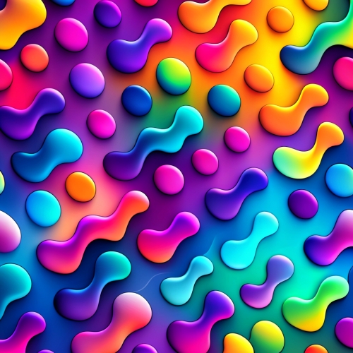 Seamless Pattern Colorful gradient color liquid shape Abstract B