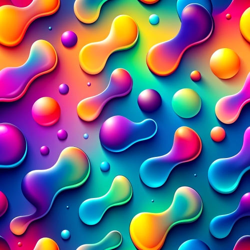 Seamless Pattern Colorful gradient color liquid shape Abstract B