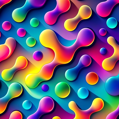 Seamless Pattern Colorful gradient color liquid shape Abstract B