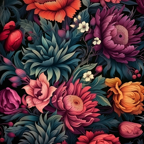 Seamless pattern floral abstract background