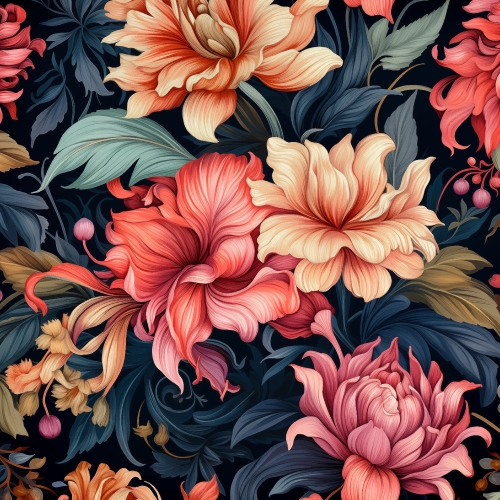 Seamless pattern floral abstract background