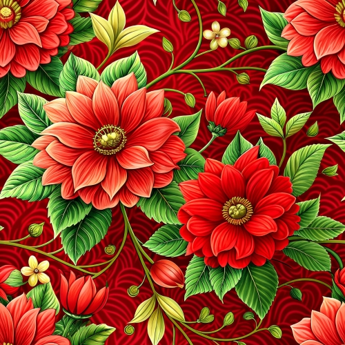 Seamless pattern floral abstract background