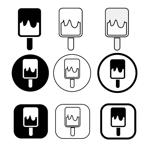 set of simple Ice Cream icon 