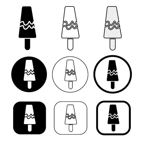 set of simple Ice Cream icon 