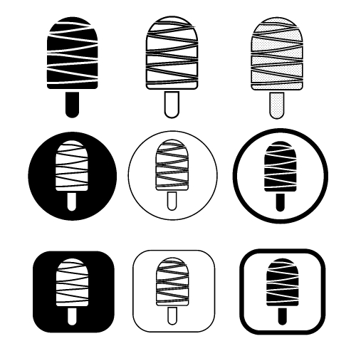 set of simple Ice Cream icon 