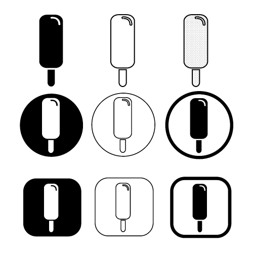 set of simple Ice Cream icon 