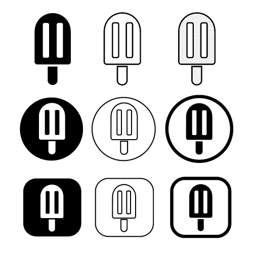 set of simple Ice Cream icon 