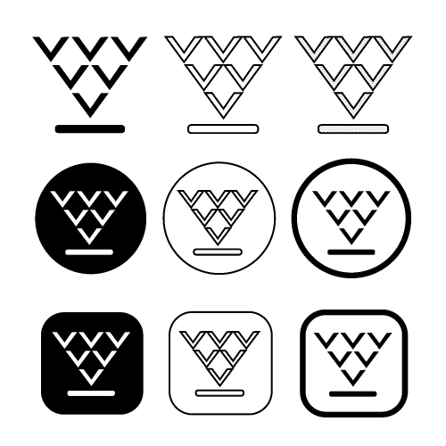 set of simple sign download icon