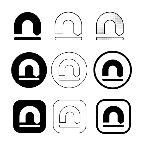 set of simple sign download icon