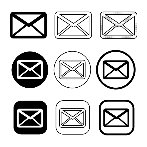 set of simple sign email icon  mail symbol