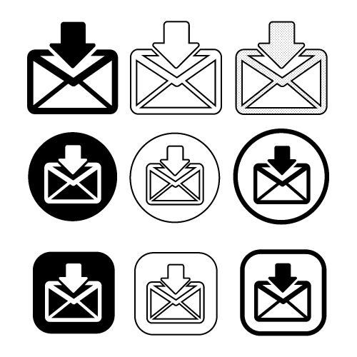 set of simple sign email icon  mail symbol