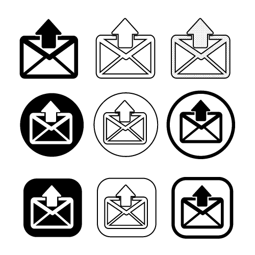 set of simple sign email icon  mail symbol