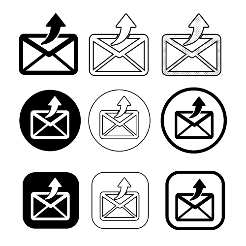 set of simple sign email icon  mail symbol