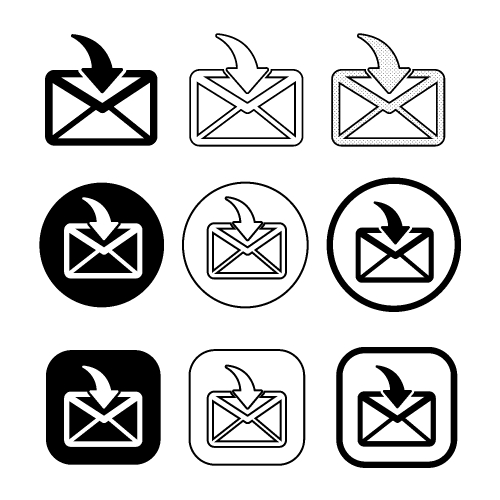 set of simple sign email icon  mail symbol