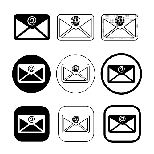 set of simple sign email icon  mail symbol