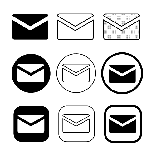 set of simple sign email icon  mail symbol