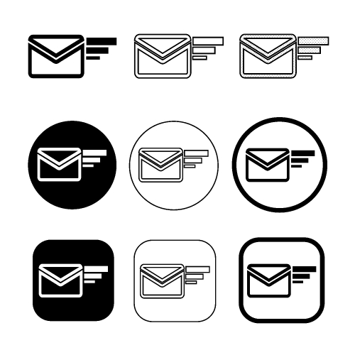 set of simple sign email icon  mail symbol