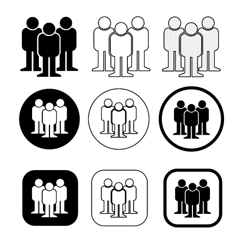 Set sign of People icon