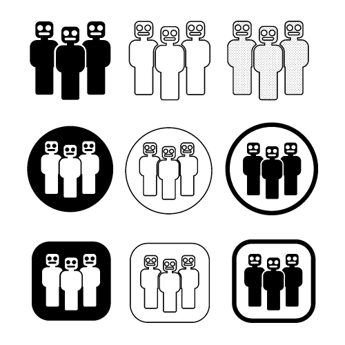 Set sign of People icon