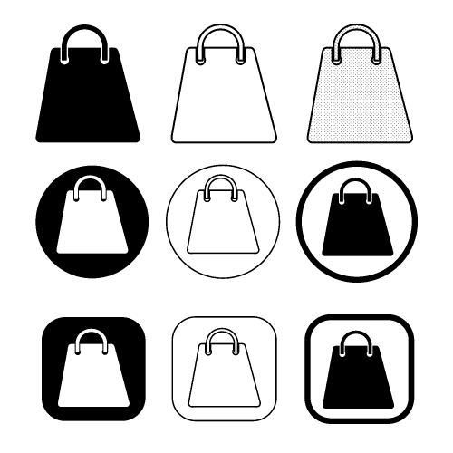 Shopping bag icon Sale package sign