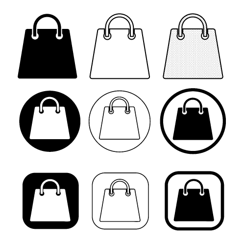 Shopping bag icon Sale package sign