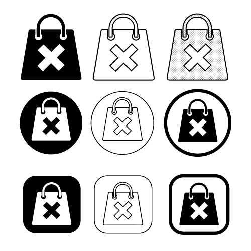 Shopping bag icon Sale package sign