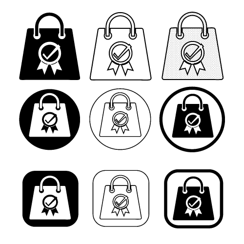 Shopping bag icon Sale package sign