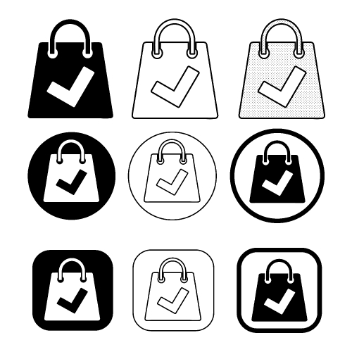 Shopping bag icon Sale package sign