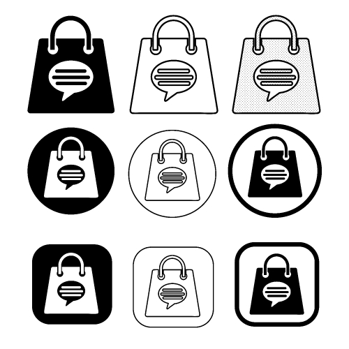 Shopping bag icon Sale package sign