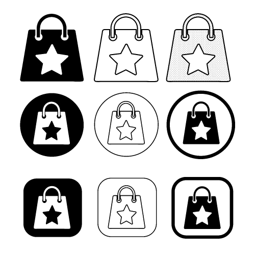 Shopping bag icon Sale package sign