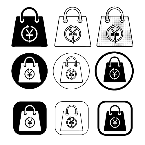 Shopping bag icon Sale package sign