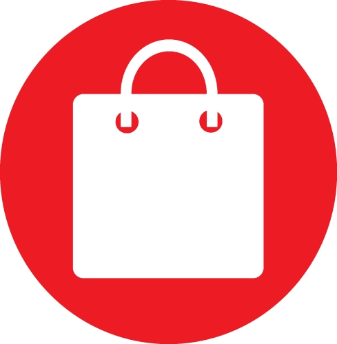 Shopping bag icon Sale package sign design