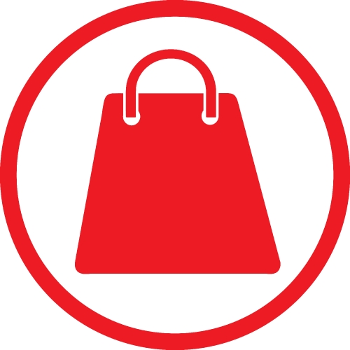 Shopping bag icon Sale package sign design