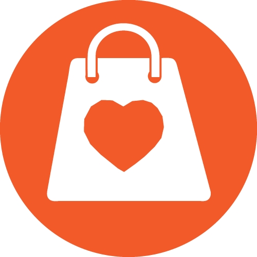 Shopping bag icon Sale package sign design