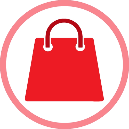 Shopping bag icon Sale package sign design