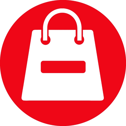 Shopping bag icon Sale package sign design