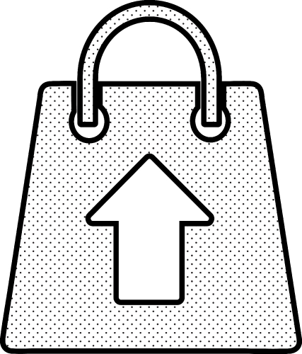 Shopping bag icon Sale package sign design